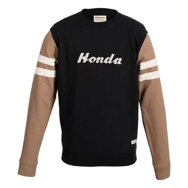 08AUD TSW 001A FRONT HONDA HTG STRIPES CREWNECK BLACK SAND