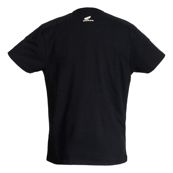 08AUD TTE 004A BACK HONDA JAPAN LETTERING HTG TEE BLACK