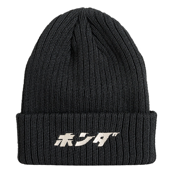 08AUD THA 002 FRONT HONDA JPN LETTERING HTG BEANIE BLACK