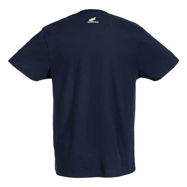 08AUD TTE 003C BACK HONDA WING HTG LOGO TEE NAVY BLUE