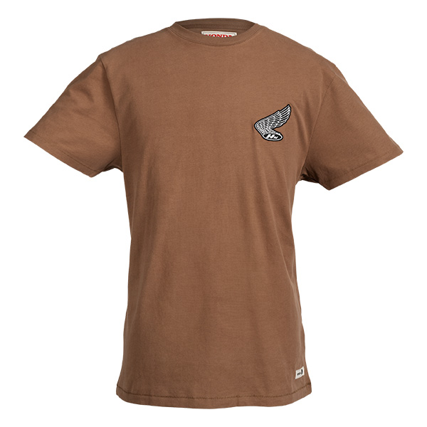 08AUD TTE 003B FRONT HONDA WING HTG LOGO TEE SAND