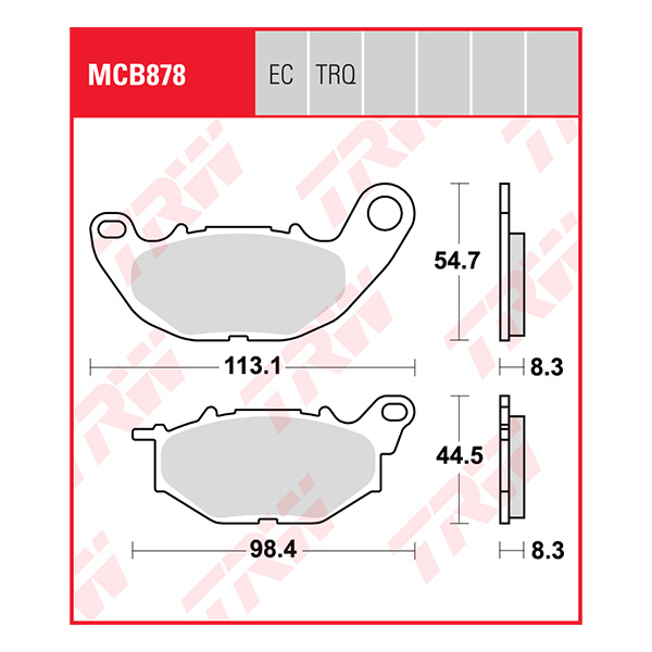 Trw Brake Pads And Shoes Mcb878ec