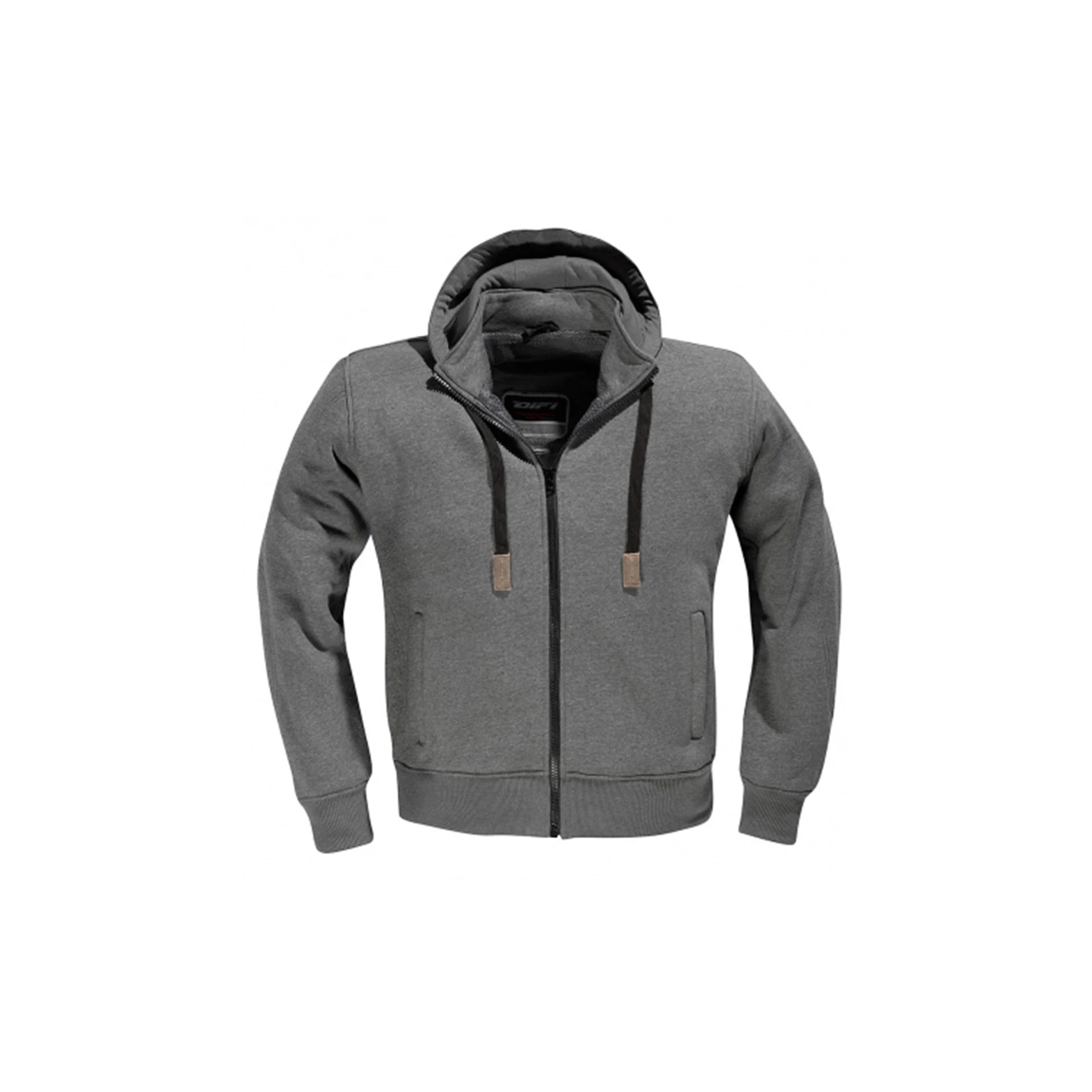 DIFI Hoodie Downtown Dark Grey Melange Front