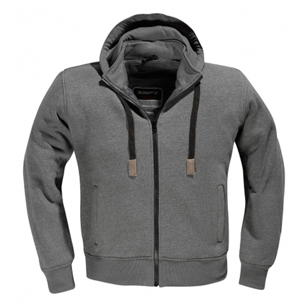 Difi Hoodie Downtown Dark Grey Melange Front