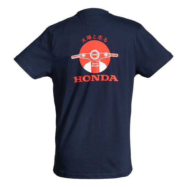 08AUD TEE 010A BACK HONDA TRIBUTE SUPERCUB TEE NAVY BLUE