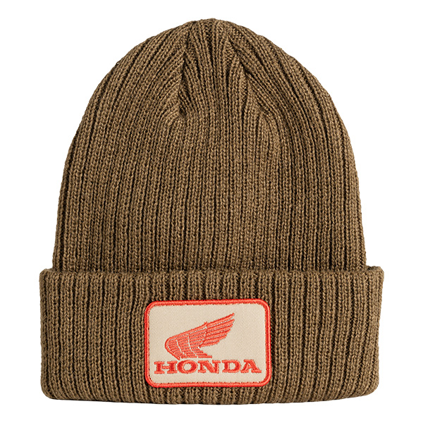 08AUD THA 004 FRONT HONDA HTG PATCH BEANIE SAND