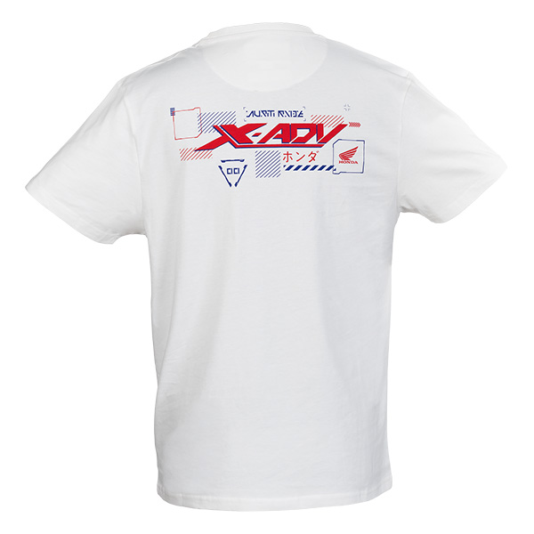 08AUD TEE 011B BACK HONDA TRIBUTE XADV TEE WHITE