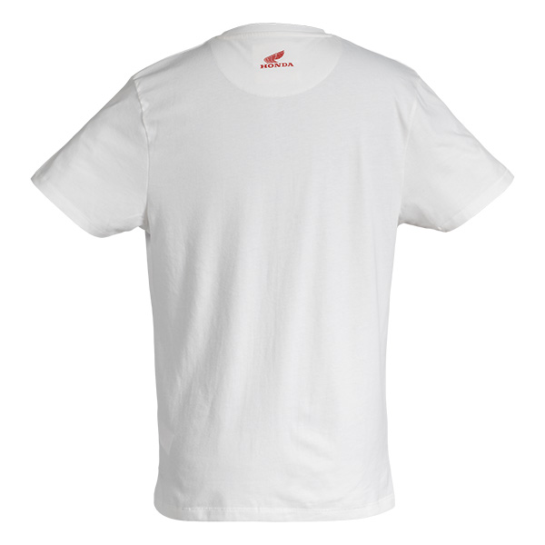 08AUD TTE 002A BACK HONDA LOGO LETTERING HTG TEE WHITE