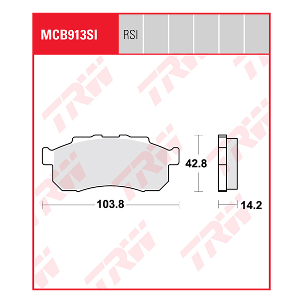 Trw Brake Pads And Shoes Mcb913rsi Sinter Competition Offroad
