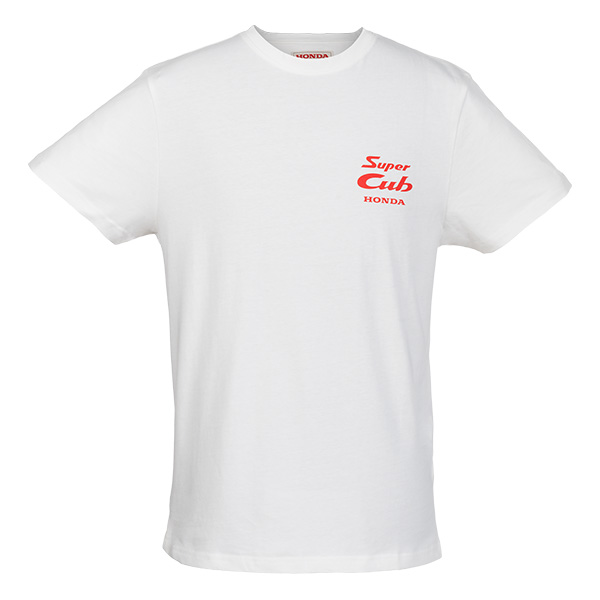 08AUD TEE 010B FRONT HONDA TRIBUTE SUPERCUB TEE WHITE