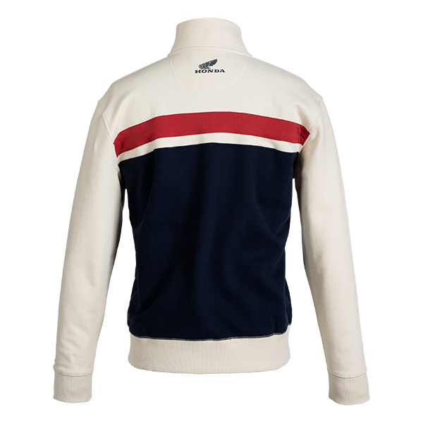08AUD THD 002 BACK HONDA HTG QUARTER ZIP TRICOLOUR