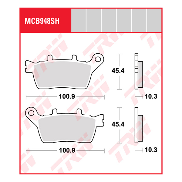 Trw Brake Pads And Shoes Mcb948sh