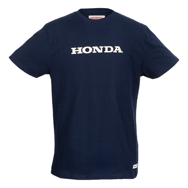 08AUD TTE 002C FRONT HONDA LOGO LETTERING HTG TEE NAVY BLUE