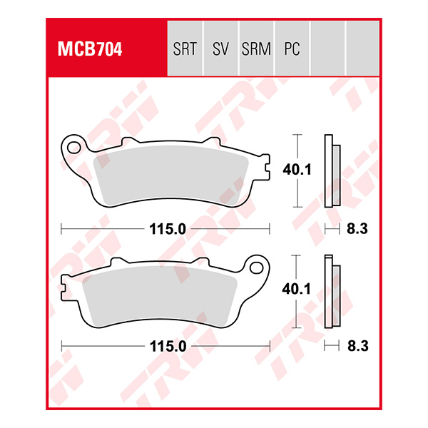 Trw Brake Pads And Shoes Mcb704pc