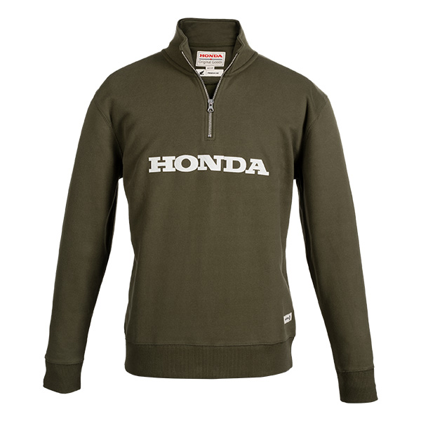 08AUD THD 002A FRONT HONDA HTG QUARTER ZIP OLIVE GREEN