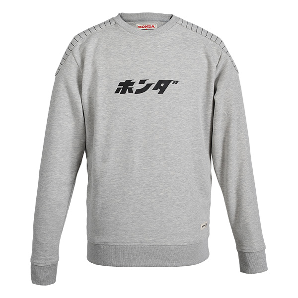 08AUD TSW 002B FRONT HONDA JAPAN LETTERING HTG CREWNECK GRAY