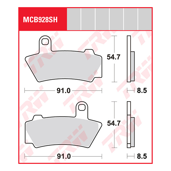 Trw Brake Pads And Shoes Mcb928sh