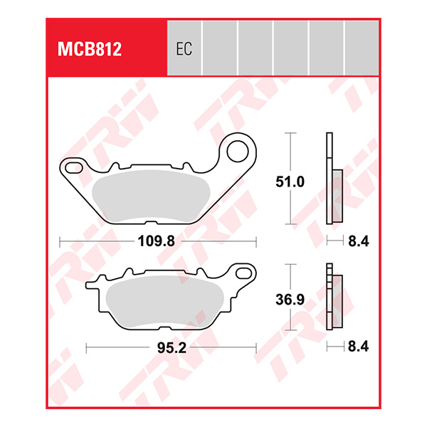 Trw Brake Pads And Shoes Mcb812ec