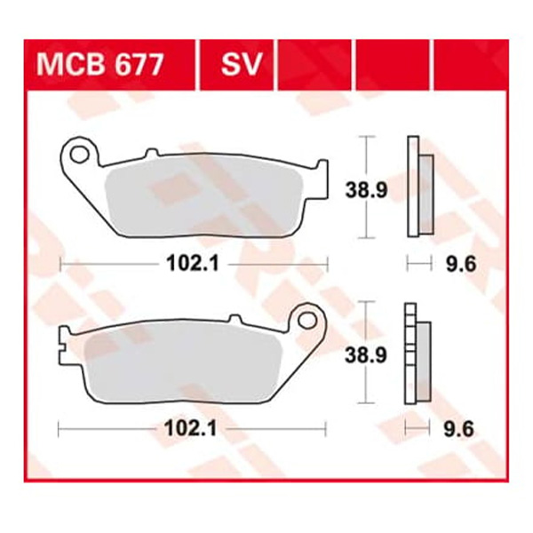 Trw Brake Pads And Shoes Mcb677sh Sinter Street