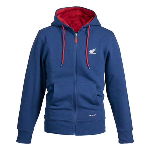 08AUDSHD001 BLUE ZIP HOODIE FRONT