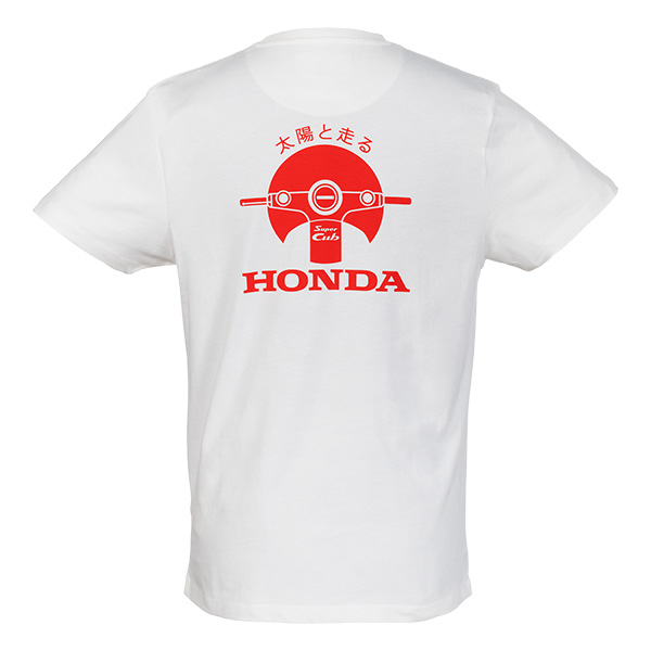 08AUD TEE 010B BACK HONDA TRIBUTE SUPERCUB TEE WHITE