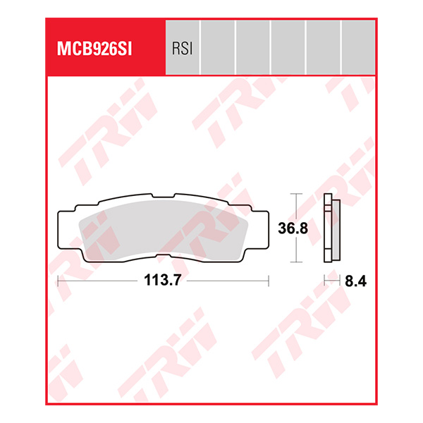 Trw Brake Pads And Shoes Mcb926si Sinter Offroad