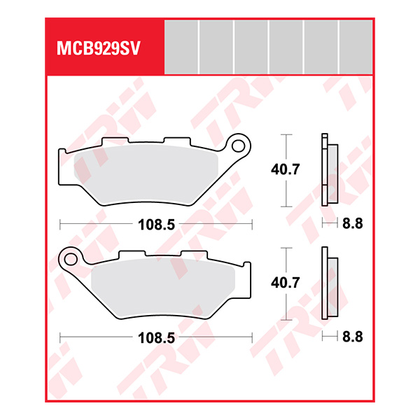 Trw Brake Pads And Shoes Mcb929sv Sinter Street