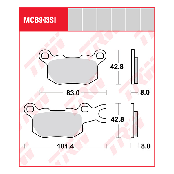 Trw Brake Pads And Shoes Mcb943si