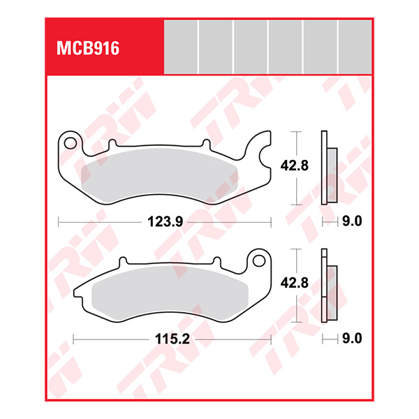 Trw Brake Pads And Shoes Mcb916