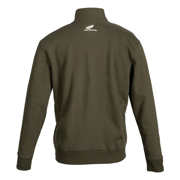 08AUD THD 002A BACK HONDA HTG QUARTER ZIP OLIVE GREEN