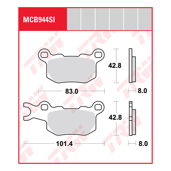 Trw Brake Pads And Shoes Mcb944si