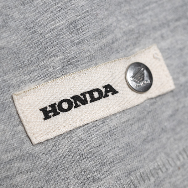 08AUD TTE 004B DETAIL02 HONDA JAPAN LETTERING HTG TEE GRAY