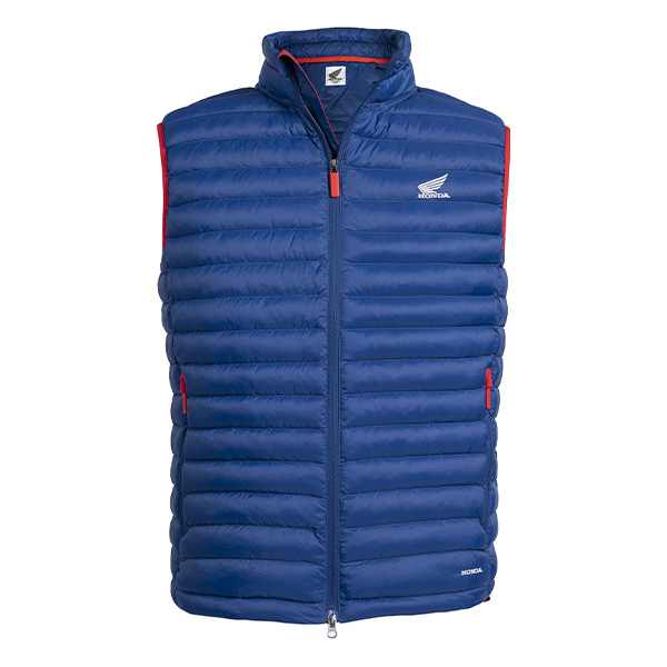 08AUDSVE001 BLUE PADDED VEST FRONT