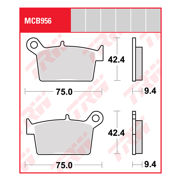 Trw Brake Pads And Shoes Mcb956