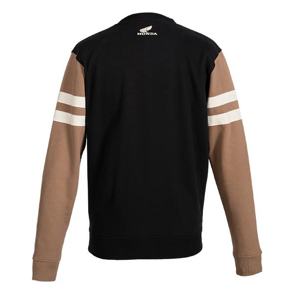 08AUD TSW 001A BACK HONDA HTG STRIPES CREWNECK BLACK SAND