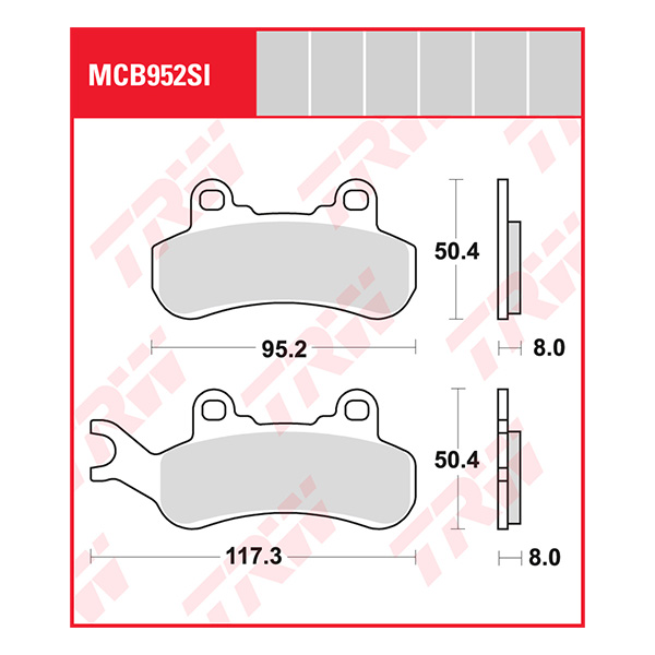 Trw Brake Pads And Shoes Mcb952si